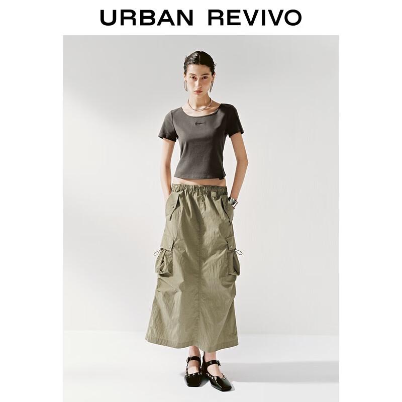 UR Women's Embroidered Lace-Up Short Sleeve T-Shirt
