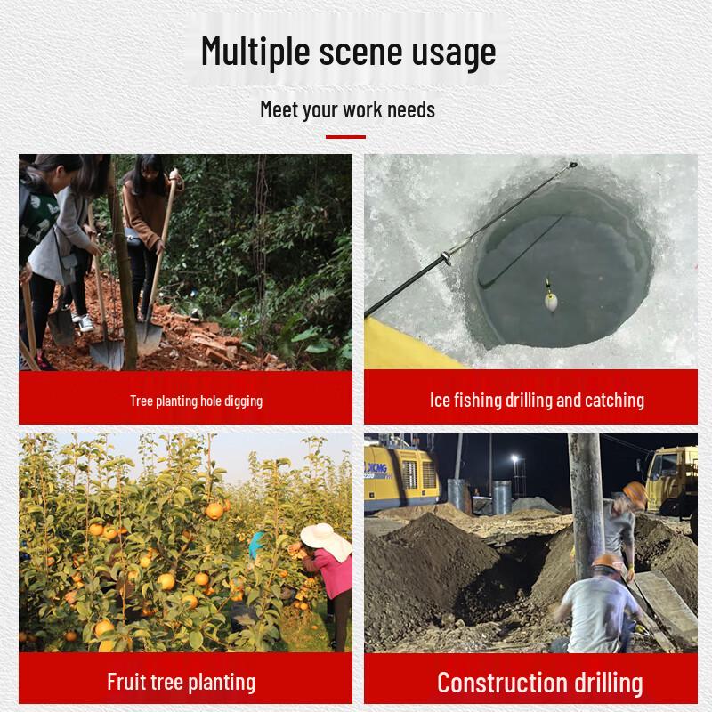 Qinyan 52cc 2-Stroke Gasoline Earth Auger CN plug (adapter included)