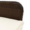 Outdoor Lounge Chairs 2 Pcs with Table Brown Poly Rattan