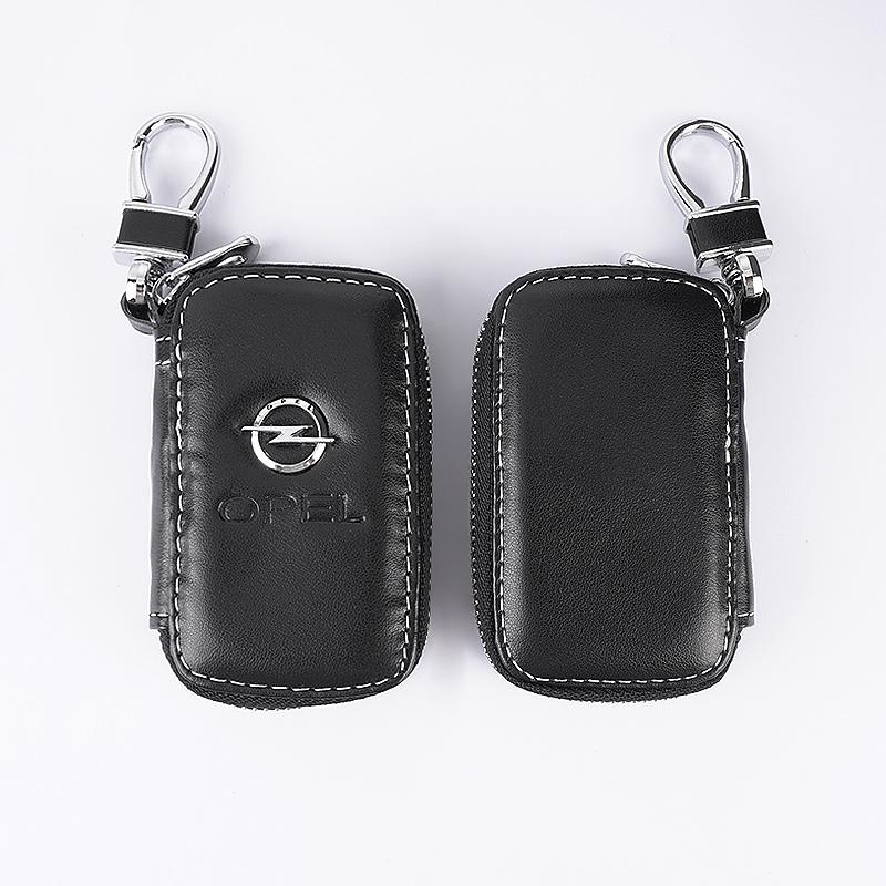 3D Metal+Skóra Portfel na Kluczyki Samochodowe Torba na Kluczyki Samochodowe Wielofunkcyjny Etui na Klucze Do Opel Astra H J G K Insignia Corsa C D Vectra C B Meriva