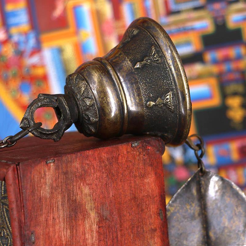 Nepal Handmade Copper Bell Dharma Buddhist Brass Tibetan Meditation Door Decorations Wind Chimes Pendant Bells