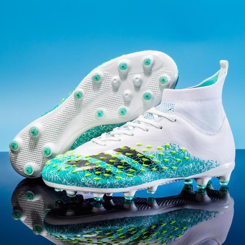Teen Adult Student Male Long Nailed Shredded Nailed High Top Soccer Shoes 35