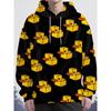 Animali Divertenti Cartoni Animati Anatra Felpe alla Moda Stampa Kawaii Uomo Donna Unisex Felpa Pullover Casual Felpa Gialla Anatra Top