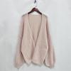 Autumn Winter New Casual Knitted Sweater Cardigan Jacket Loose Long Sleeve Solid Color Mid-length Sweater Women Cardigan Jacket