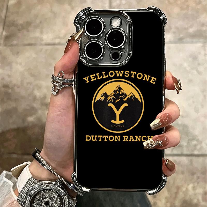 Y-Yellowstones TV Soft Phone Case For iPhone 15 16 17 Air 14 Pro Max 16E Plus 13 12 Mini Plating Anti-Fall Fundas
