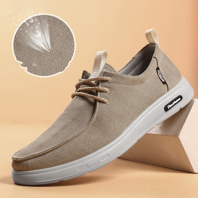 

Мужская парусиновая легкая обувь, модная дышащая сетчатая спортивная обувь, повседневная мужская вулканизированная обувь, классические лоферы на плоской подошве 45 хаки