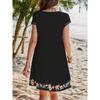 Summer New Short Sleeve A Line Vacation Casual Dresses Women Fashion Loose Waist Elegant Print Short Dress Women Vintage Slim Beach Ladies Dress 25881