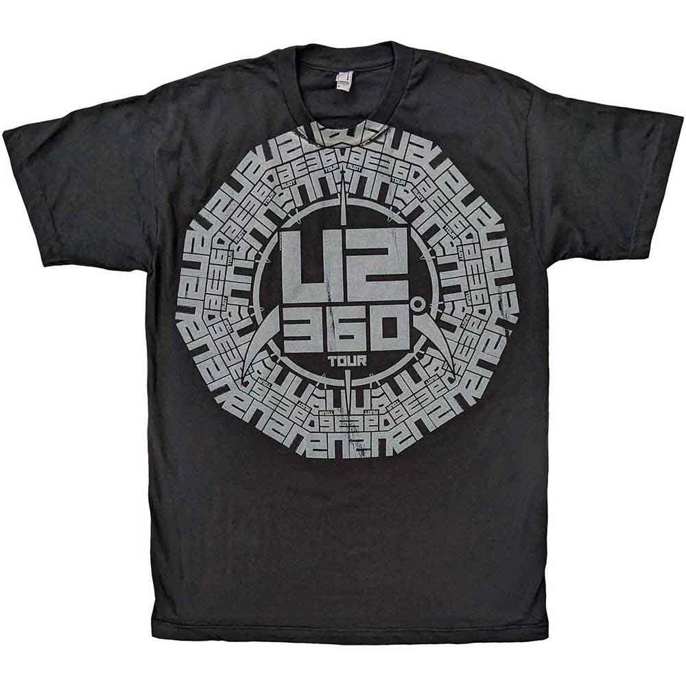 U2 Unisex T-Shirt: 360 Degree Tour Logo (Ex-Tour) (Medium) 3XL