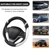 Car Steering Wheel Cover, 15 Inch Premium Leather Breathable Non-Slip Wheels Wrap, Universal Auto Comfortable Steering Wheel Protector For SUV Truck