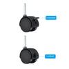 PATIKIL 2 Inch Swivel Stem Casters, 6 Pack Nylon 360 Degree Insert Swivel Stem Wheels with Brake for Chair Shelf Furniture Replacement, Black