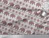 Soimoi Japan Crepe Satin Fabric Aztec & Tribal Elephant Ethnic Print Sewing Fabric Metre 42 Inch