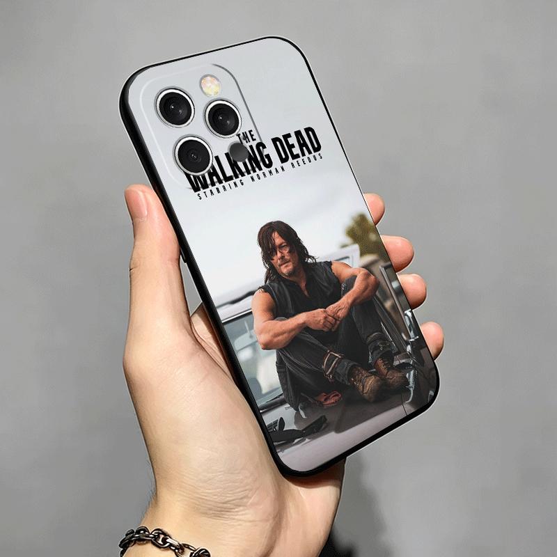 Soft Phone Case For iPhone 17 16 Pro Max 15 The Walking Dead Daryl Dixon 16E 17E 14 Plus 13 Mini 12 XS 7 SE 8 Air Black Cover Sh