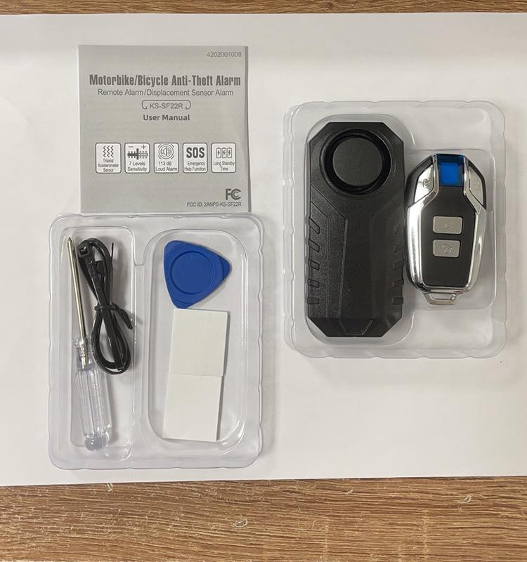 Wireless Bicycle & Electric Vehicle Anti-Theft Vibration Alarm with Remote Control - SF22R