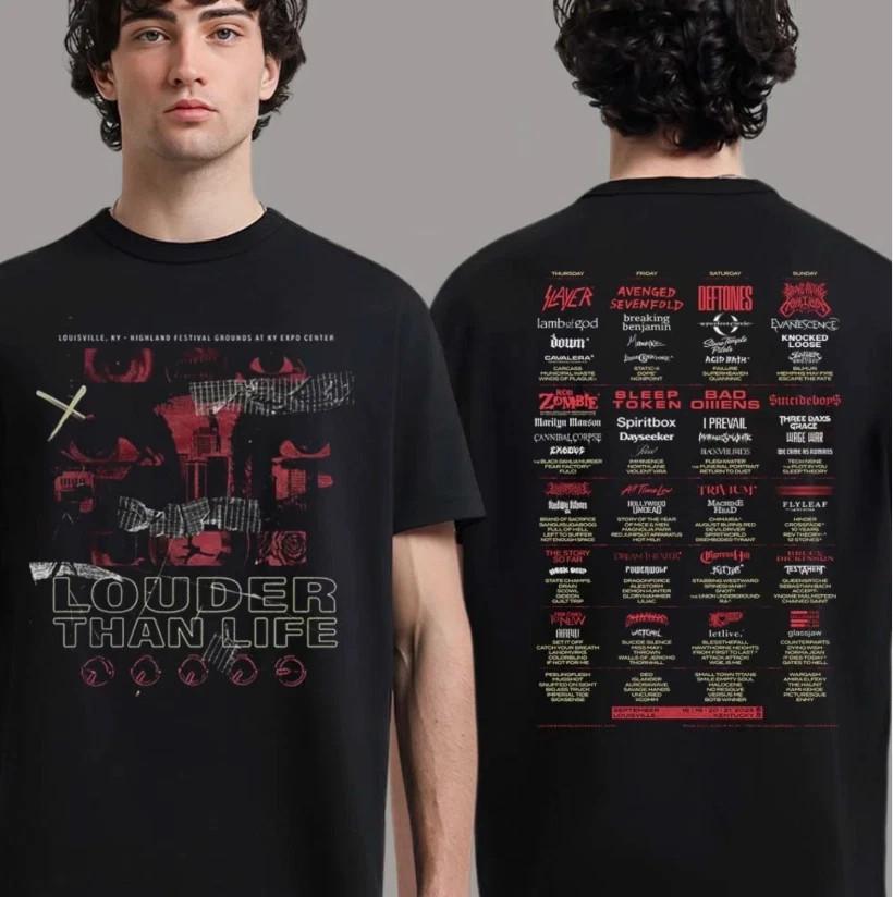 Louder Than Life Festival 2025 Louisville Black Cotton T Shirt Size S-5XL Unisex T-Shirt XXXL