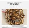 Gold Lion Head Resin Wall Decoration for Outdoor Entrance