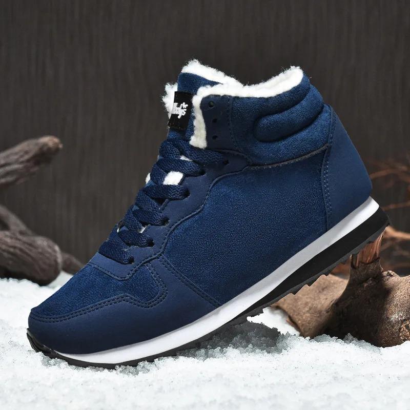 Paar Winterstiefel Plüsch Warm Schneestiefel Mode Lässige Sneaker Warm Halten Baumwollschuhe für Damen Herren