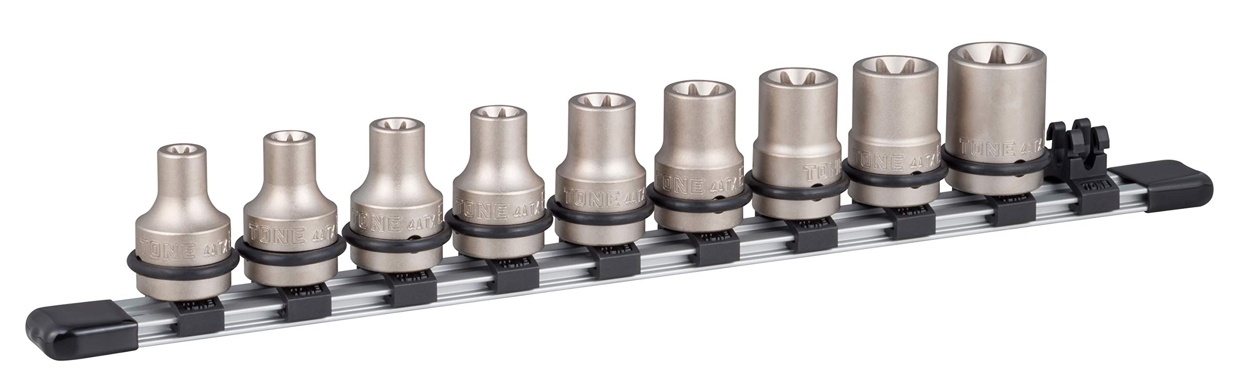 

TONE Impact Torx Socket Set 9 Pieces (with Holder), HATXE409, 12.7mm (1/2 ) Drive,