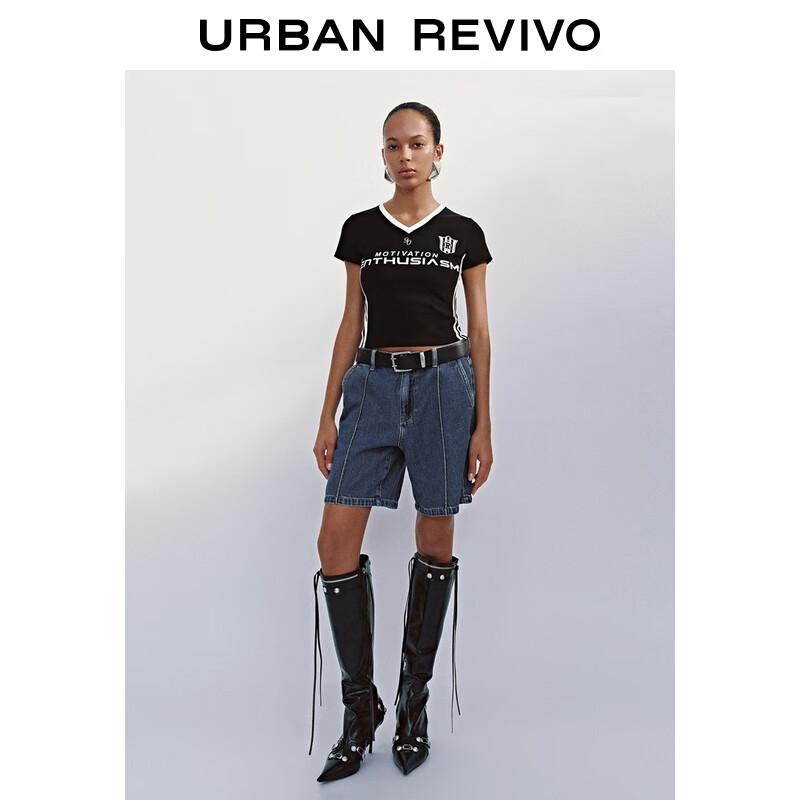 UR Women s High-Waist Belted Denim Shorts 27