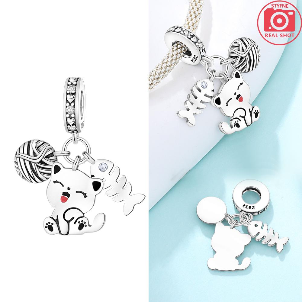 Rotating Cute Claw Pendant Copper Colors Charm Beads Fit Original Charms Bracelet Beads For Women Jewelry Making Gifts