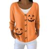 Women's Fashion Long Sleeve Christmas Snowman Snowflake Print Jacket Cardigan