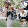 Ventilated Dog Backpack Carrier, Portable Travel Bag With Mesh Window For Outdoor Hiking And Small Dogs
