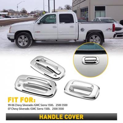 3X Door + Handle Tailgate Cover Fits Set For 1999-2006 Chrome Silverado Chevy