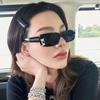 High Quality Printed letters small frame square sunglasses new retro sunglasses ladies Korean trend sunglasses fashion wear street shooting