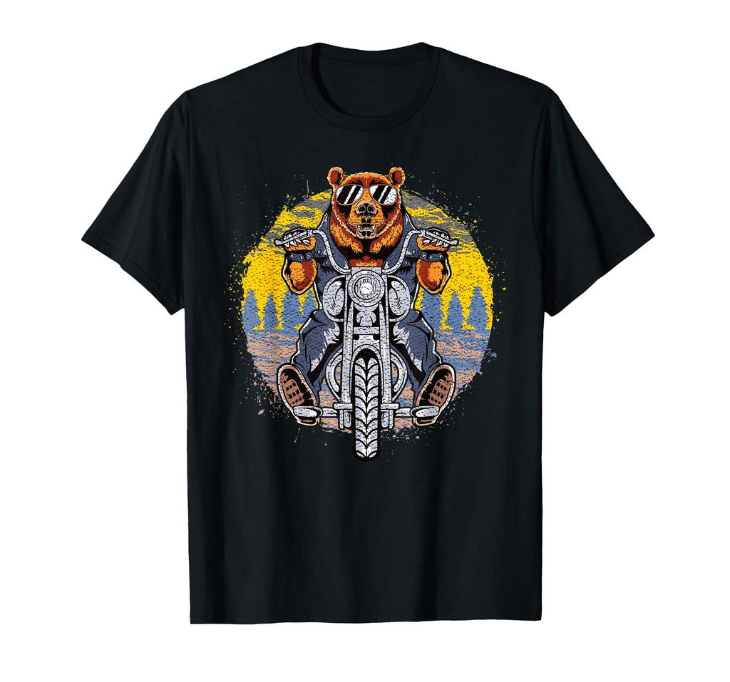 Cool Bear Motorcycle Rider T-Shirt