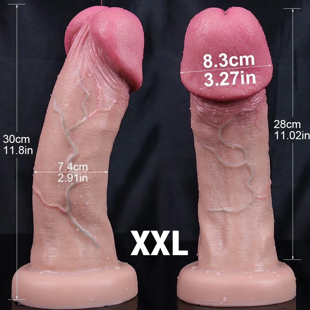 Dildo Realist Alb din Silicon – Gland Mare în Formă de Ciupercă, Textură Moale ca Pielea, Ventuză Puternică, Jucărie Sexuală Manuală Anală și Vaginală pentru Femei