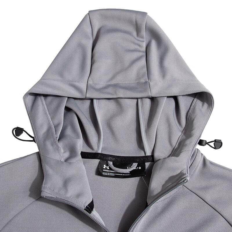 Under Armour Logo Print Sports Running Fitness Training Hoodie Jacket Men Jackets Gray 23600303-014