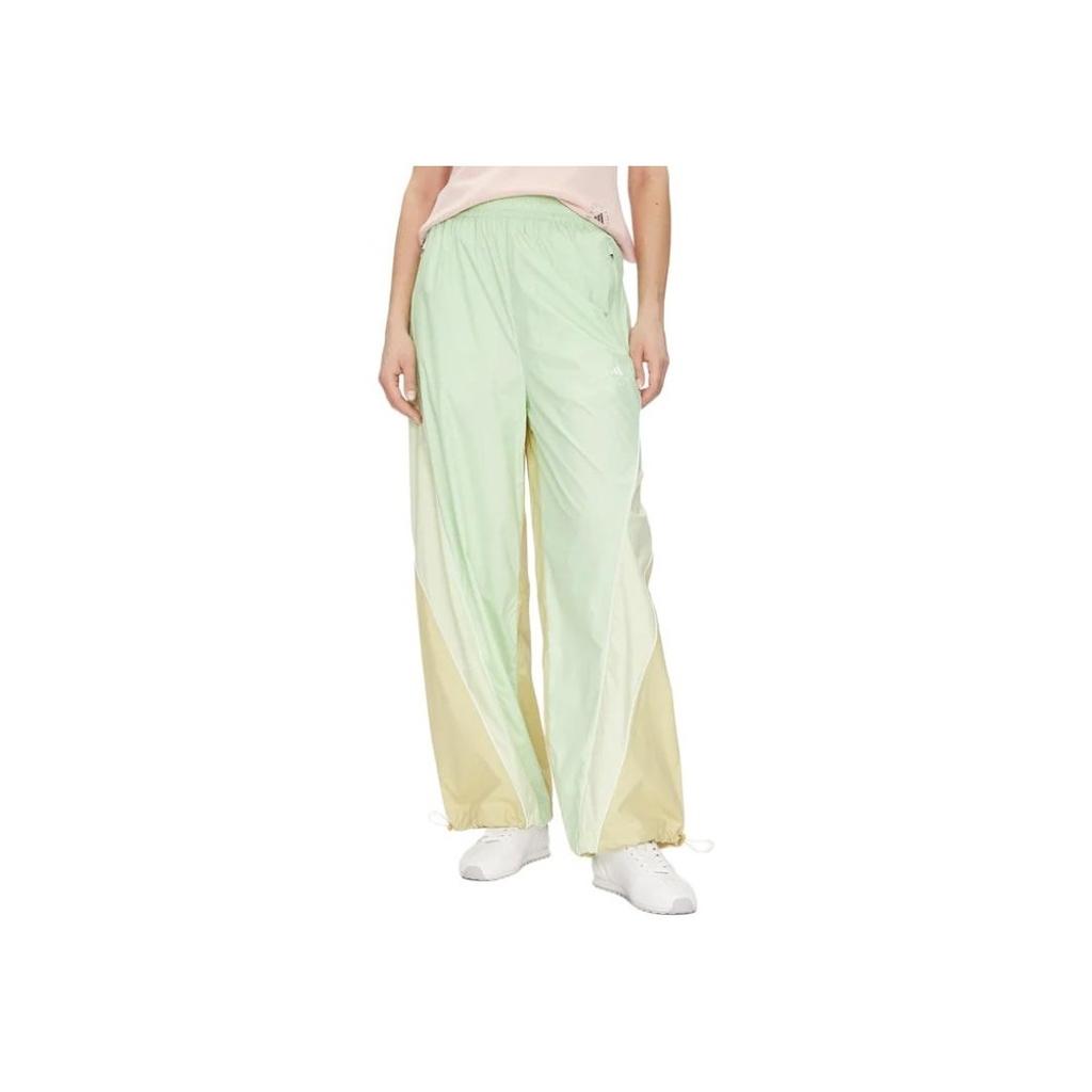 Adidas X Stella McCartney Elastic Color Block Woven Casual Pants Women Bottoms Green JI5134