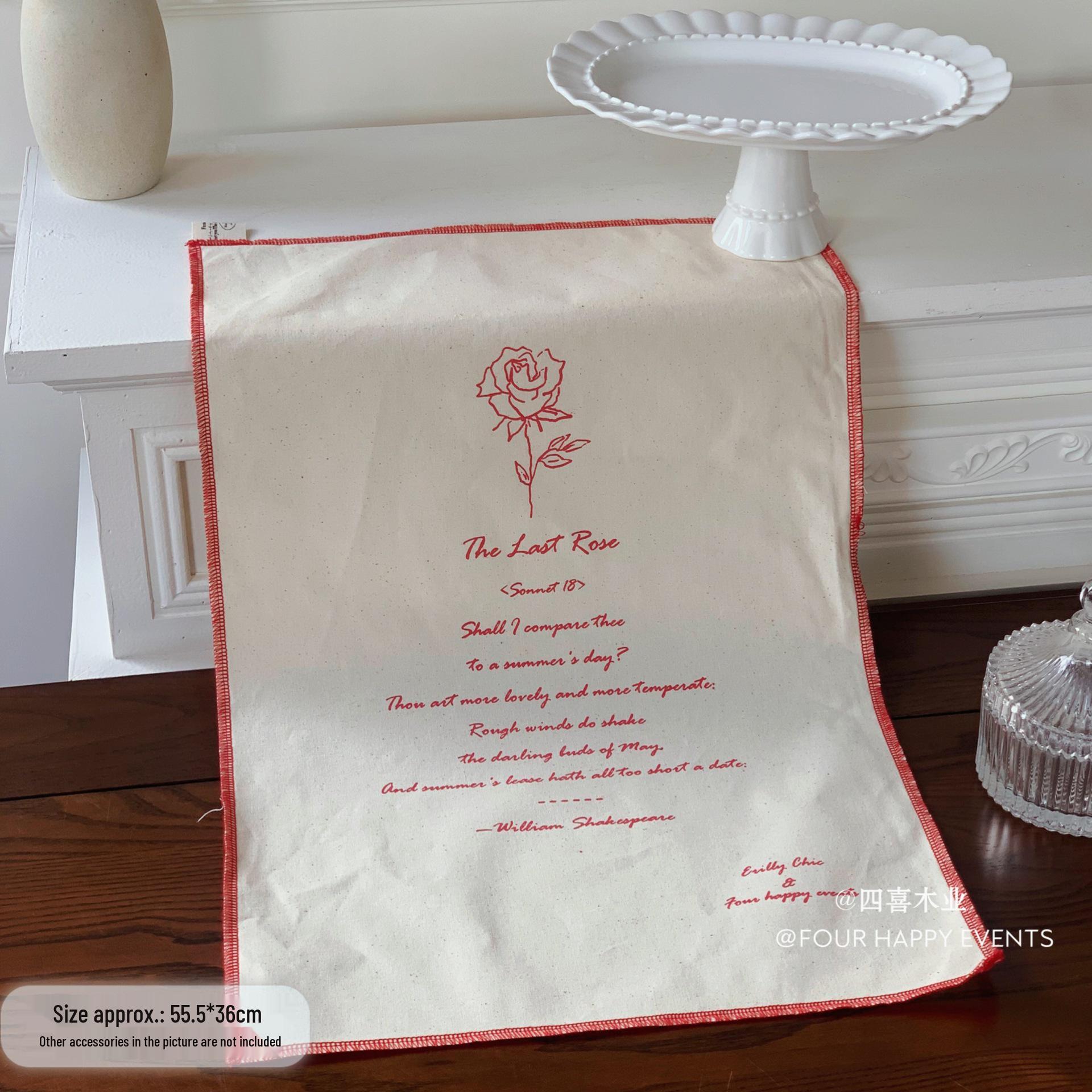 

Английская роза Цветочные украшения Тканевая подкладка - Ручная работа Декор для стола и Реквизит для фото