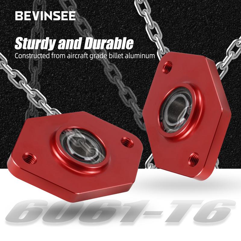 BEVINSEE Uniball Rear Lower Shock Mounts for BMW E90 E87 E91 E92 E93 E81 E82 E88 X1 E84, Replace for 33526768544,33 52 6 768 544