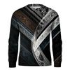 Herren Rundhals Langarm Rippstrick Pullover