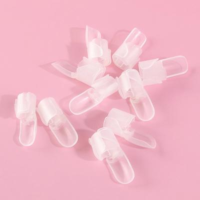 10 pezzi di clip protettive per smalto per unghie, tappi per strumenti artistici, manicure, copri dita in plastica