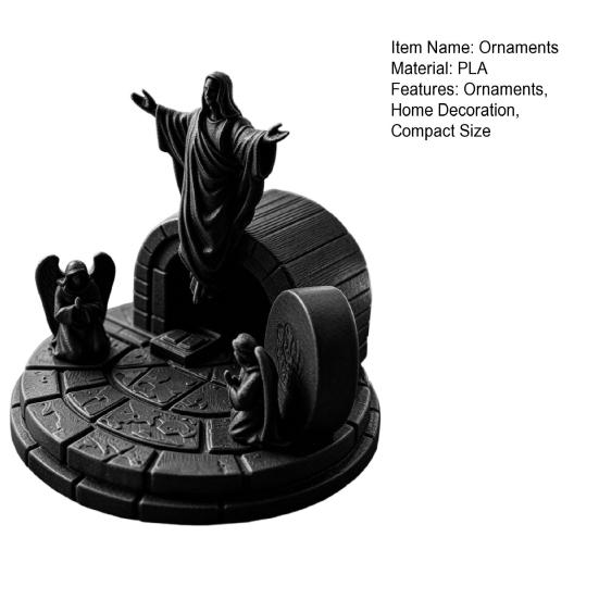 3D Print Ornaments Resurrection Compact Desktop Sculpture 3D Printed Warmth Healing Decoration for Easter Holiday