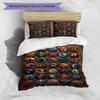 Conjunto de capa de edredom 3 peças (1*Capa de edredom + 2*Fronha, sem núcleo), Conjunto de Roupa de Cama com Estampa da NFL, Decoração de Quarto, Para Todas as Estações, Presente de Aniversário