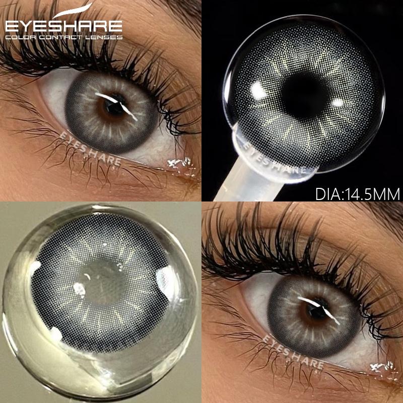 1 Pair Blue Color Contact Lenses Colored Lenses for Eye Beauty Makeup Gray Pupils Lens Yearly Cosmetic Green Contacts