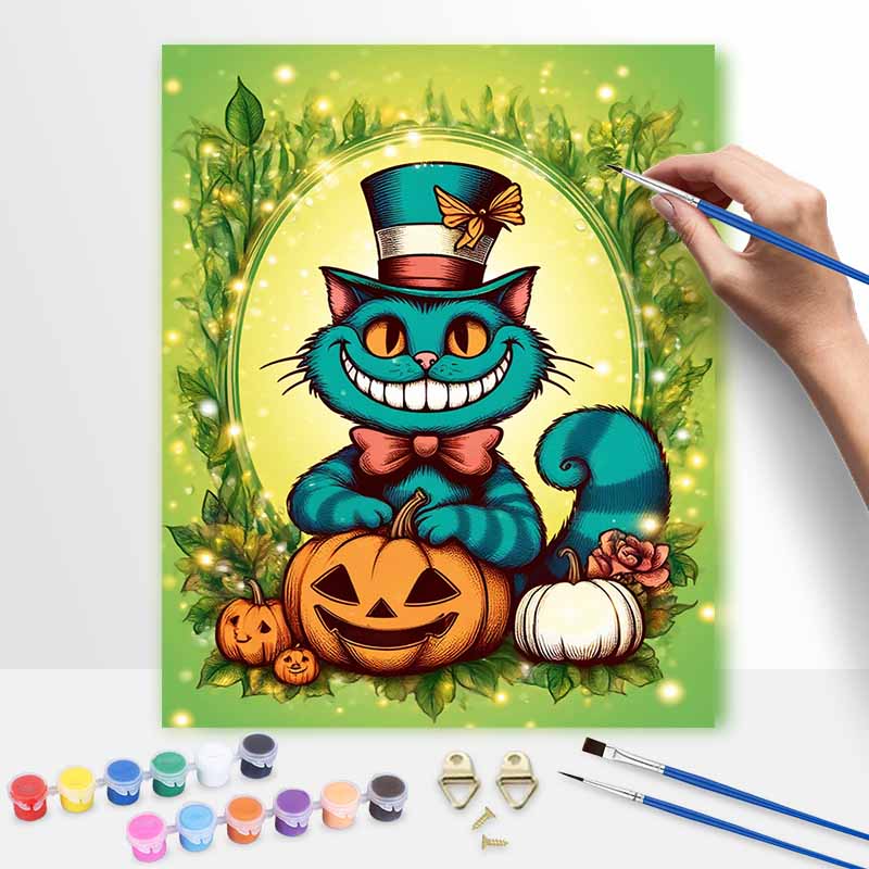 Disney Cheshire Cat Oil Paint Hand Painting Art Kit. Home Decor Gift