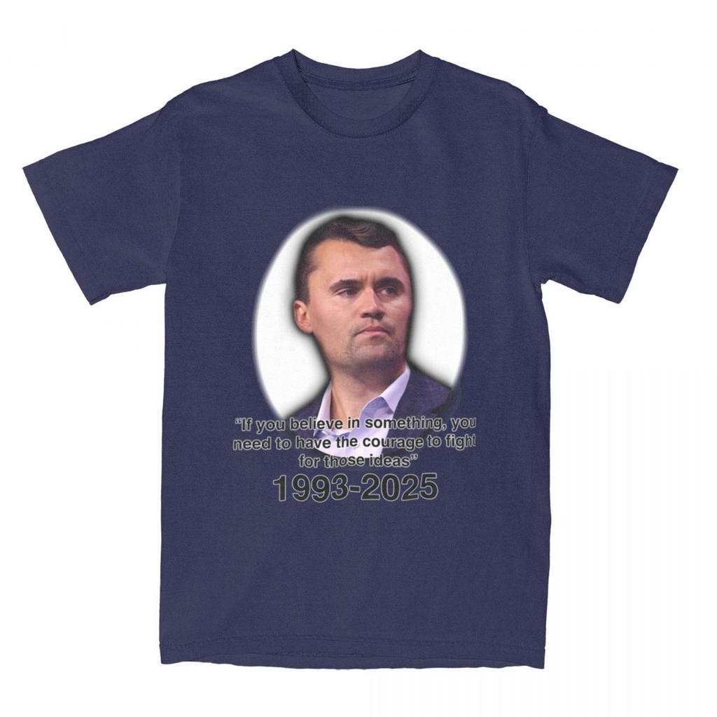 Justice For Charlie Kirk T Shirts Cotton Vintage T-Shirt Round Neck Legends Never Die Tee Shirt Short Sleeve Clothing Plus Size