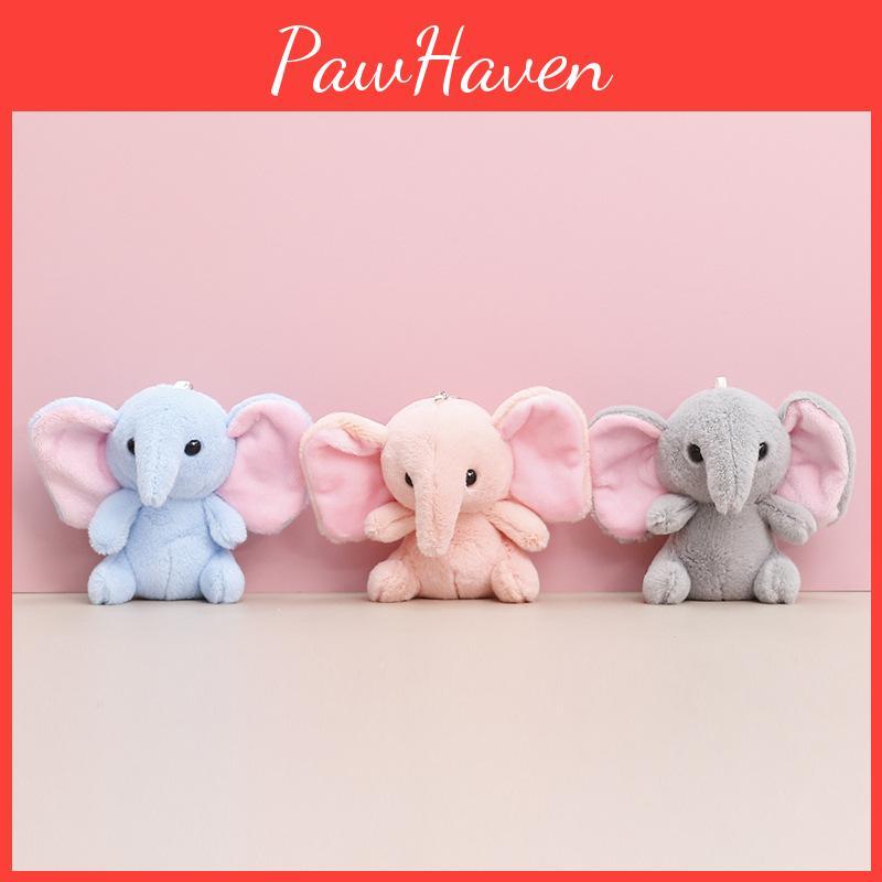 Keychain Plush Elephant Doll Stuffed Animal Toy Decoration Pendant Gift Cartoon