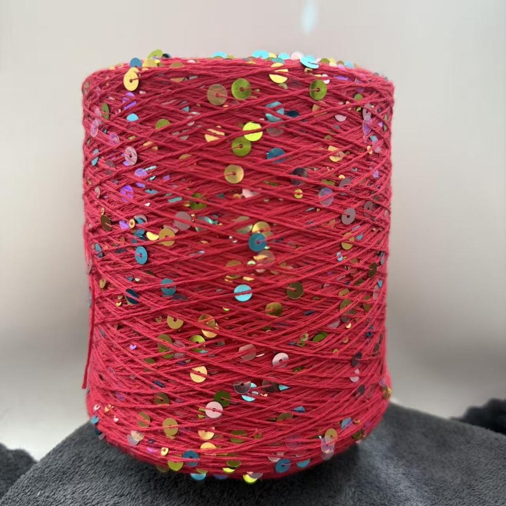 250g Handmade Size Sequin, Internet Famous BC Sequin Sweater, Same Style, Colored Yarn, Hundred Matching Thread, Yarn