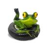 Floating Frog Turtle Pond Decor Resin Animal Statue for Garden Pool with Lotus Flower