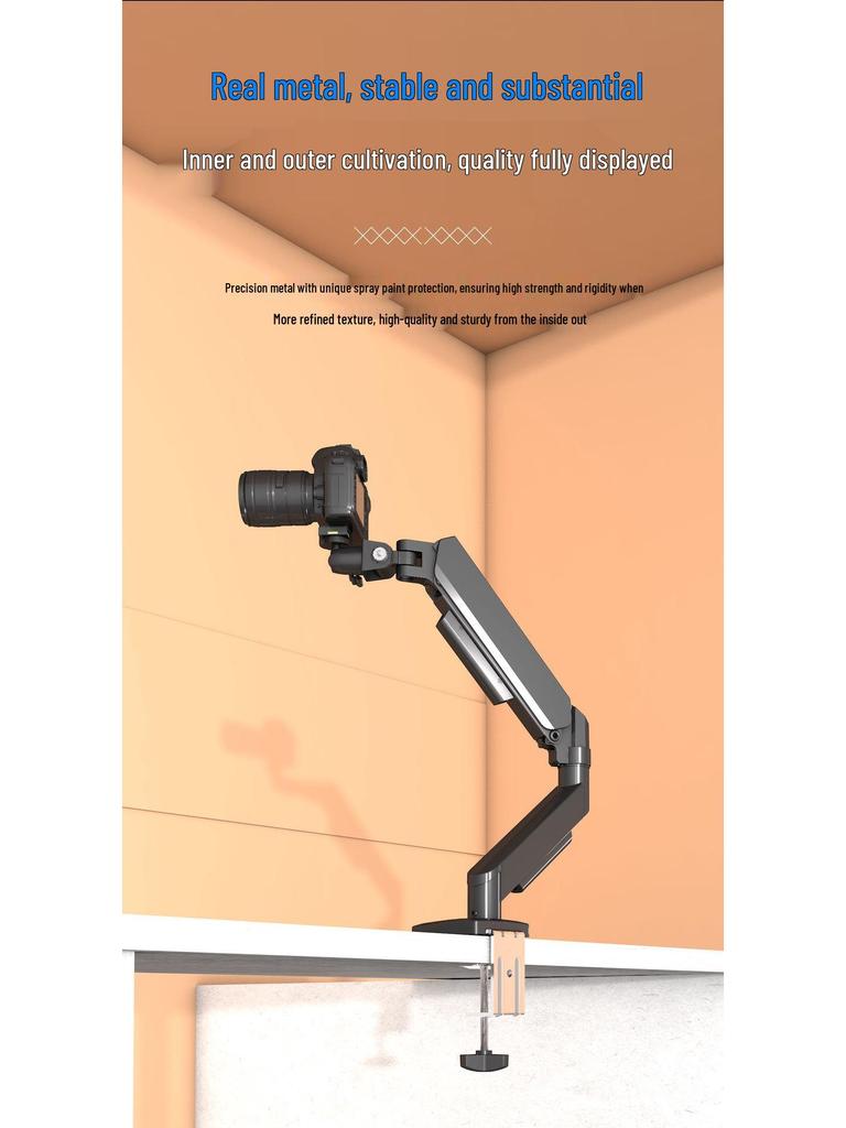 Suporte de Câmera DSLR Overhead Rotativo 360° Universal com Suporte Dobrável Telescópico