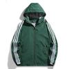 Men Jackets Fashion Hooded Striped Sports Coat Men Loose Sports  Jacket
