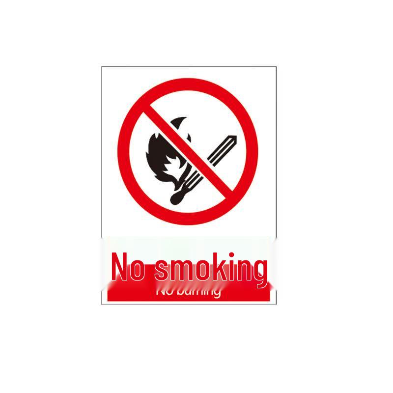 Acrylic No Smoking/No Fire Safety Warning Sign Standard