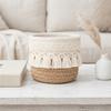 Cotton Rope Tassels Storage Basket Round Pen Holder Makeup Brush Storage Box  Office Ornament