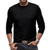 Men's Round Neck T-shirt, Cotton Base Shirt, Long Sleeved Top