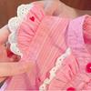 Summer Pink Polka Dot Sleeveless Vest Dress Cute Casual Daily Wear Dress for Infant Baby Girls