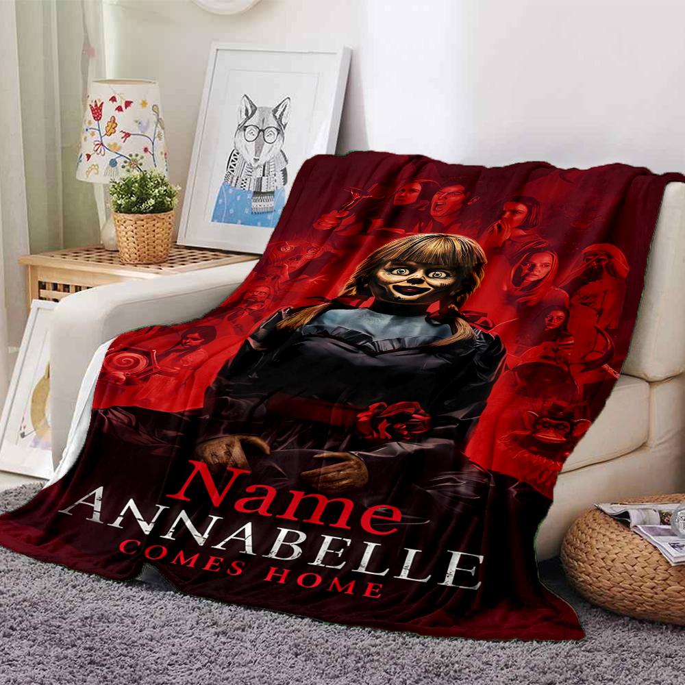 Custom Name Halloween horror Theme Printed Blanket - Perfect for Couch, Bed, Travel & Outdoor Use | Machine Washable, Cozy & Durable.